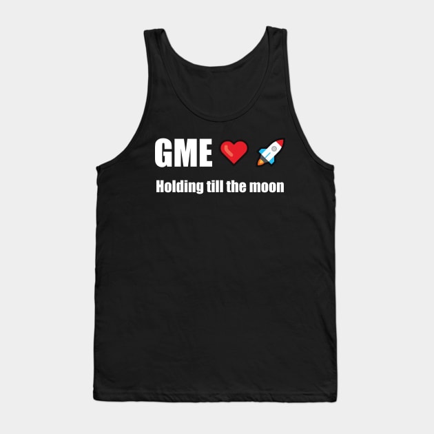 Gamestop gme holding untill the moon Tank Top by SkelBunny